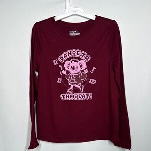 💜3/$15 Cat & Jack Kids Dance Graphic Long Sleeve Shirt - Maroon